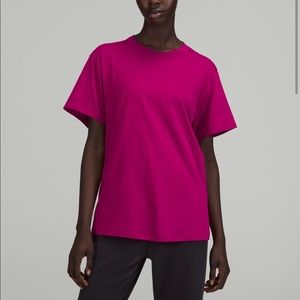 Lululemon All Yours Cotton T-Shirt Magenta Purple Size 6